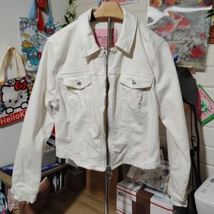 Juicy Couture Women's White Denim Jacket